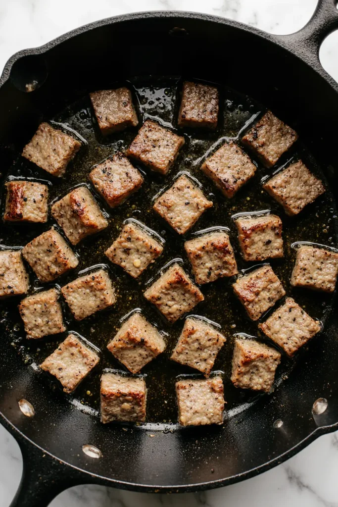 Cube Steak Crock Pot Recipe browning step