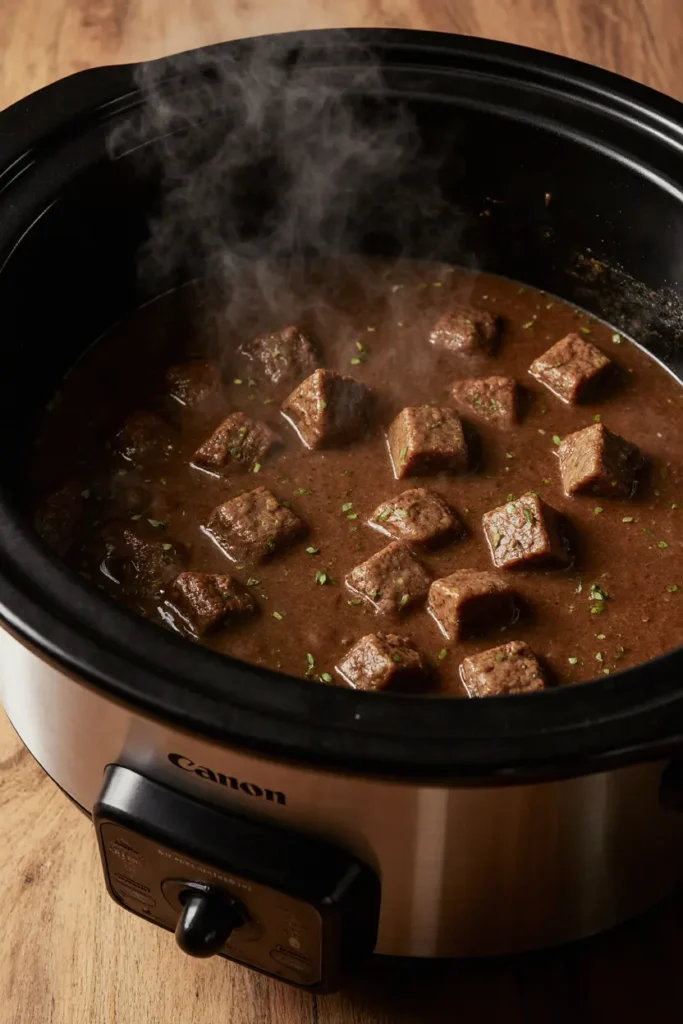 crock pot cube steak and gravy