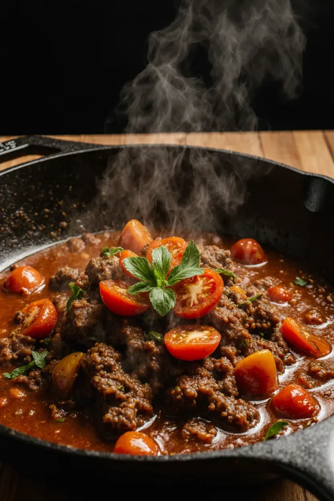 ww ground beef recipes finished skillet mixture thick and glossy