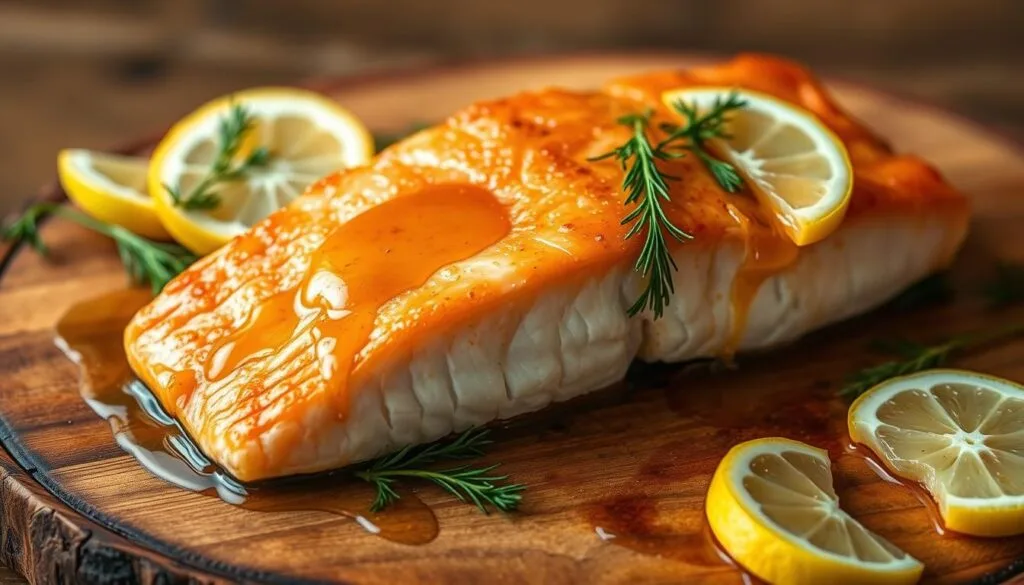 Honey Glazed King Salmon Recipe Honey Glazed King Salmon Recipe