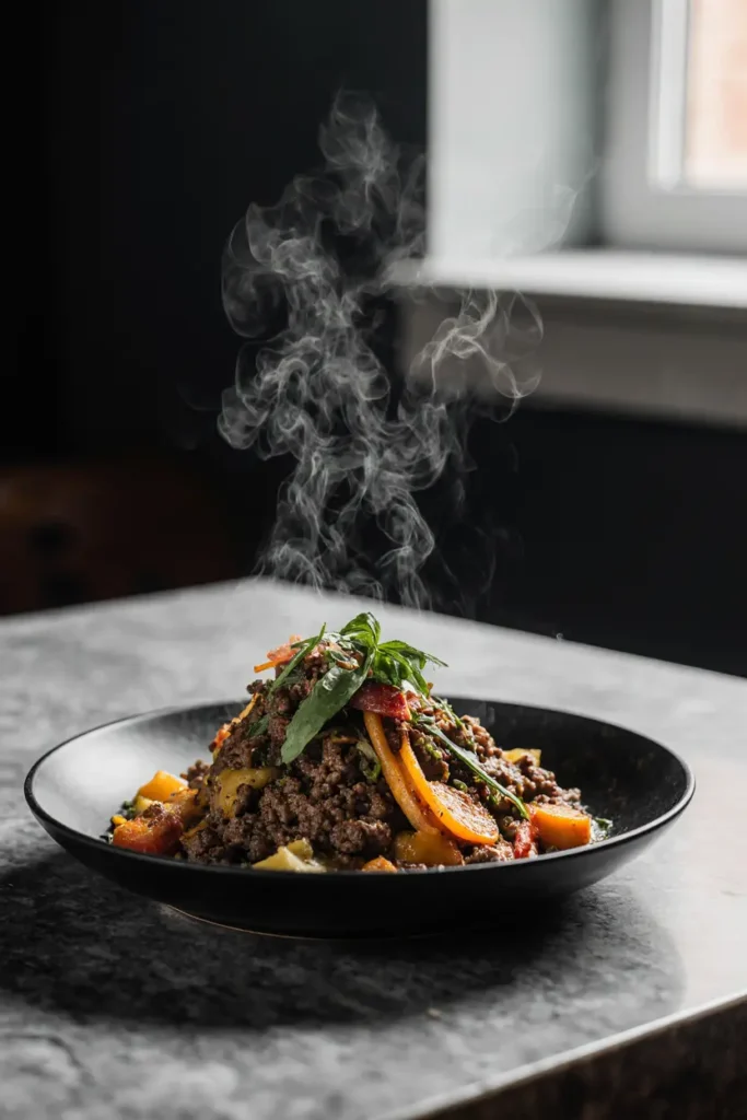 Weight Watchers Ground Beef Recipes skillet dinner with lean beef and vegetables