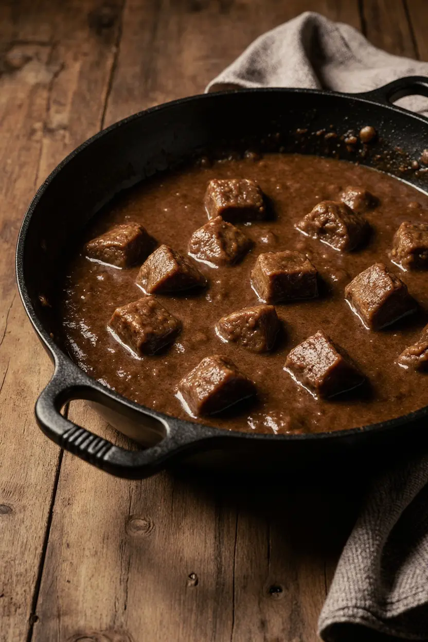 slow cooker cubed steak in gravy
