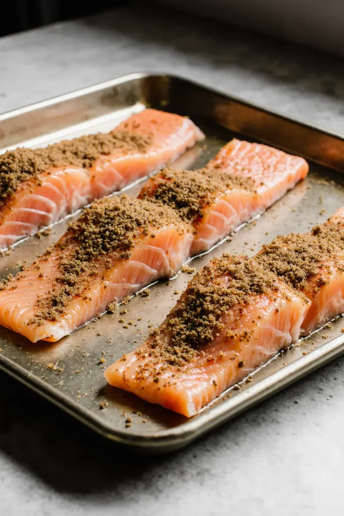 candied salmon curing with brown sugar