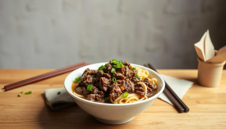ground beef and ramen noodles