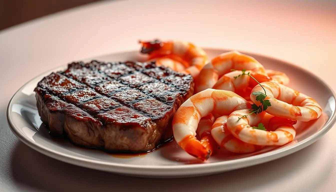 steak and shrimp