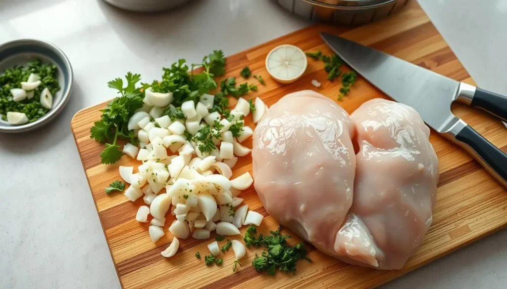 Chicken Filling Preparation