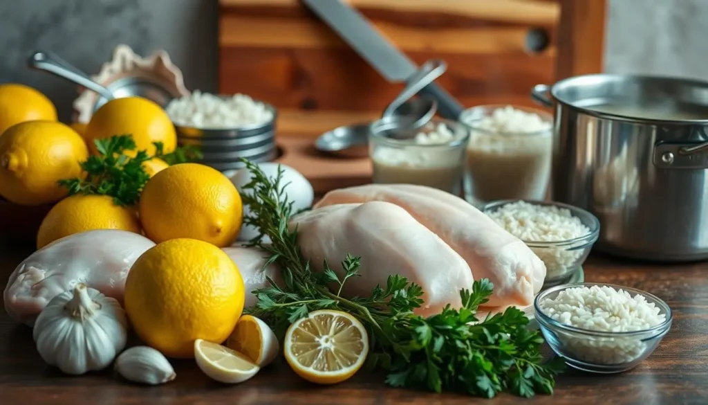 Lemon Chicken and Rice Soup Ingredients