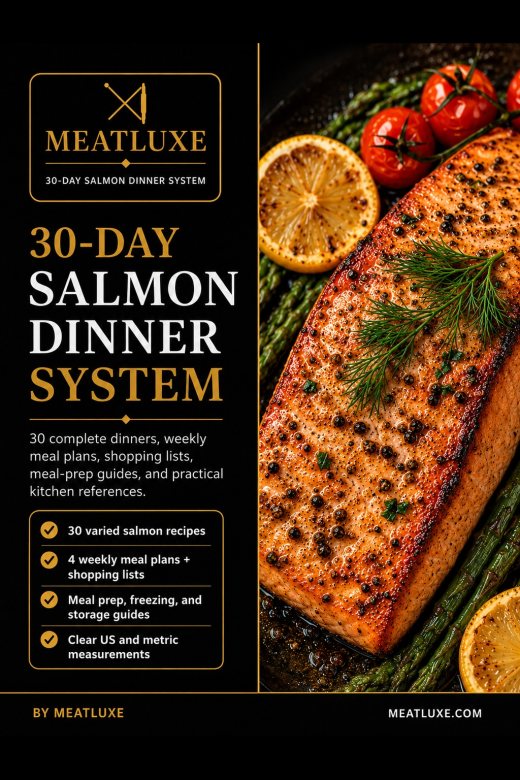 MeatLuxe 30-Day Salmon Dinner System cookbook